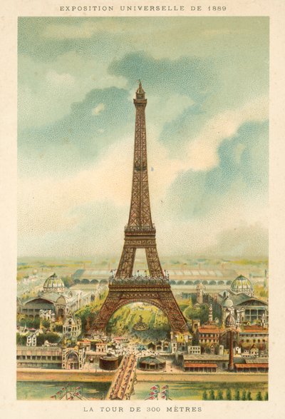 Eiffelturm, Weltausstellung 1889, Paris von French School